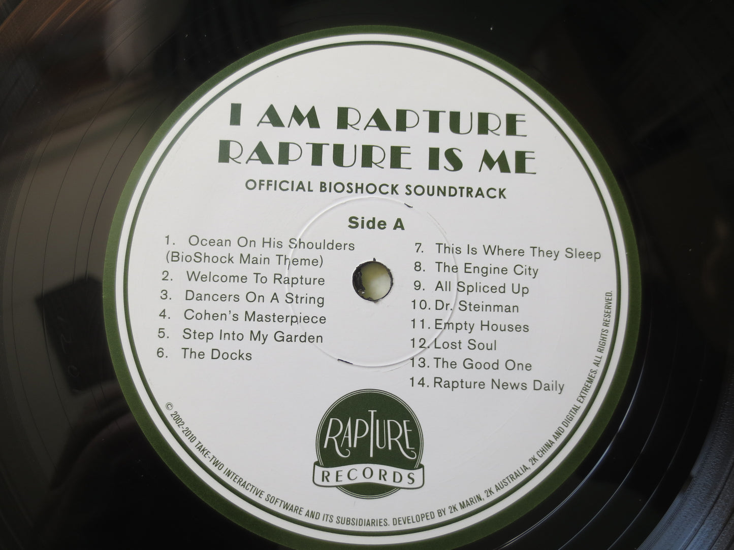 BIOSHOCK SCORE, I Am Rapture Rapture Is Me (Official BIOSHOCK Score) Record, I Am Rapture Album, I Am Rapture Record, Soundtrack Record, Lps