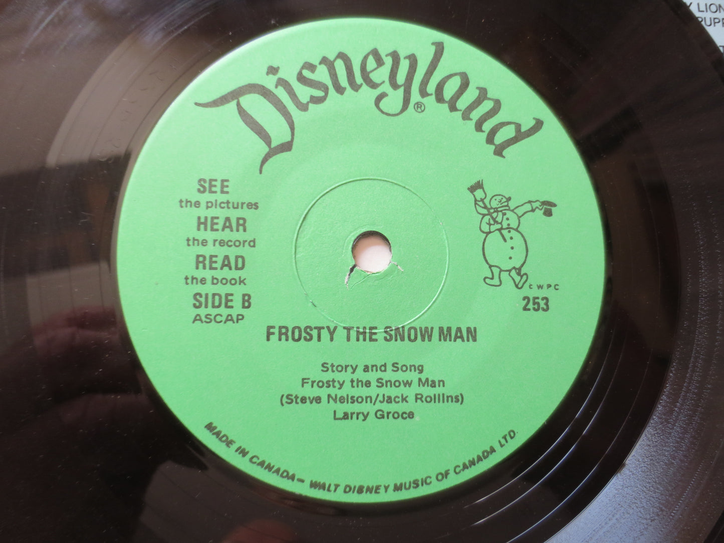 DISNEY Album, FROSTY the Snowman, DISNEYLAND Records, Disney Records, Childrens Record, Disney Lp, Kids Lp, 1976 Records