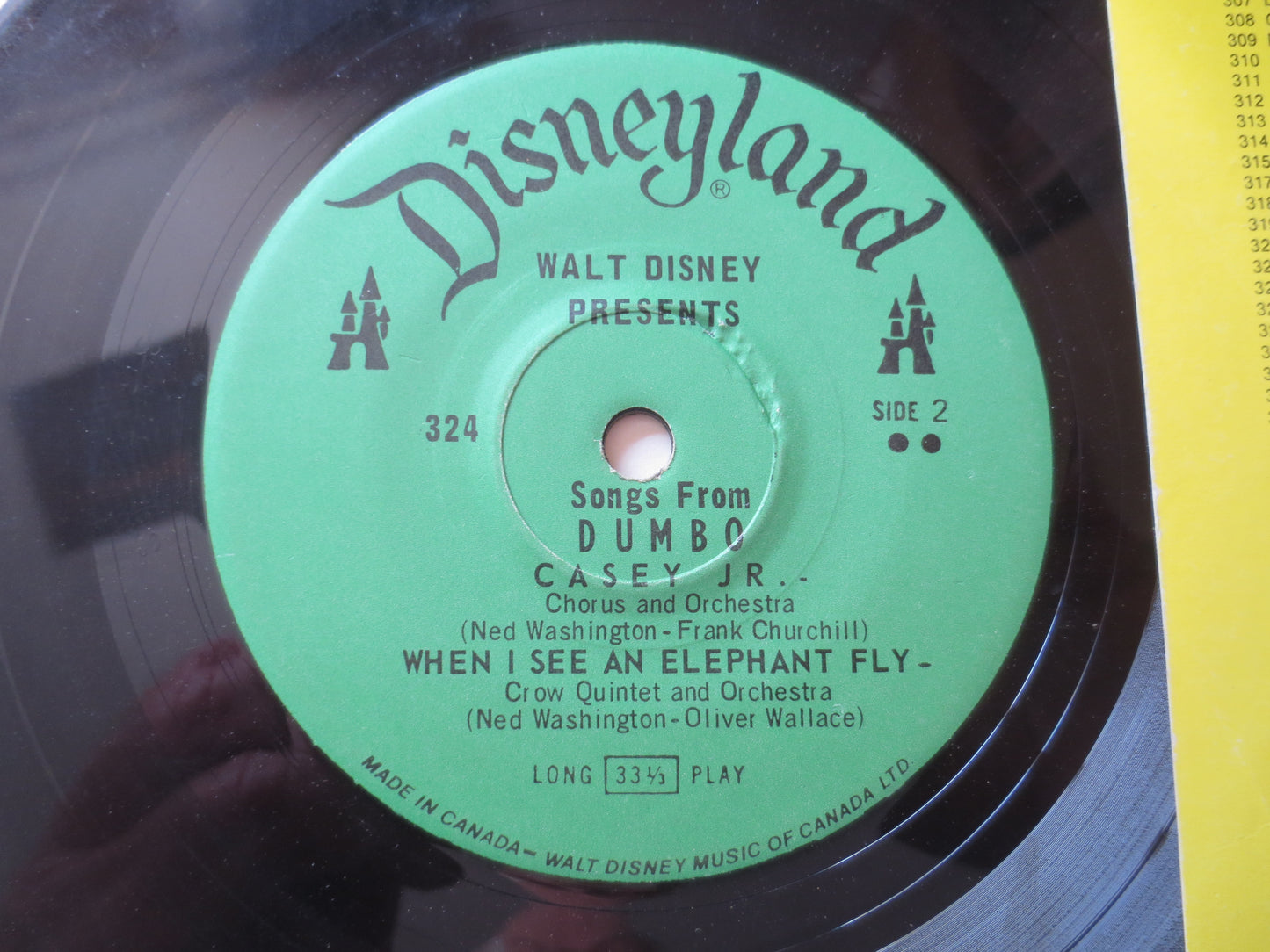 DISNEY Albums, Story of DUMBO, DISNEYLAND Records, Disney Records, Childrens Record, Disney Lp, Kids Albums, 1977 Record