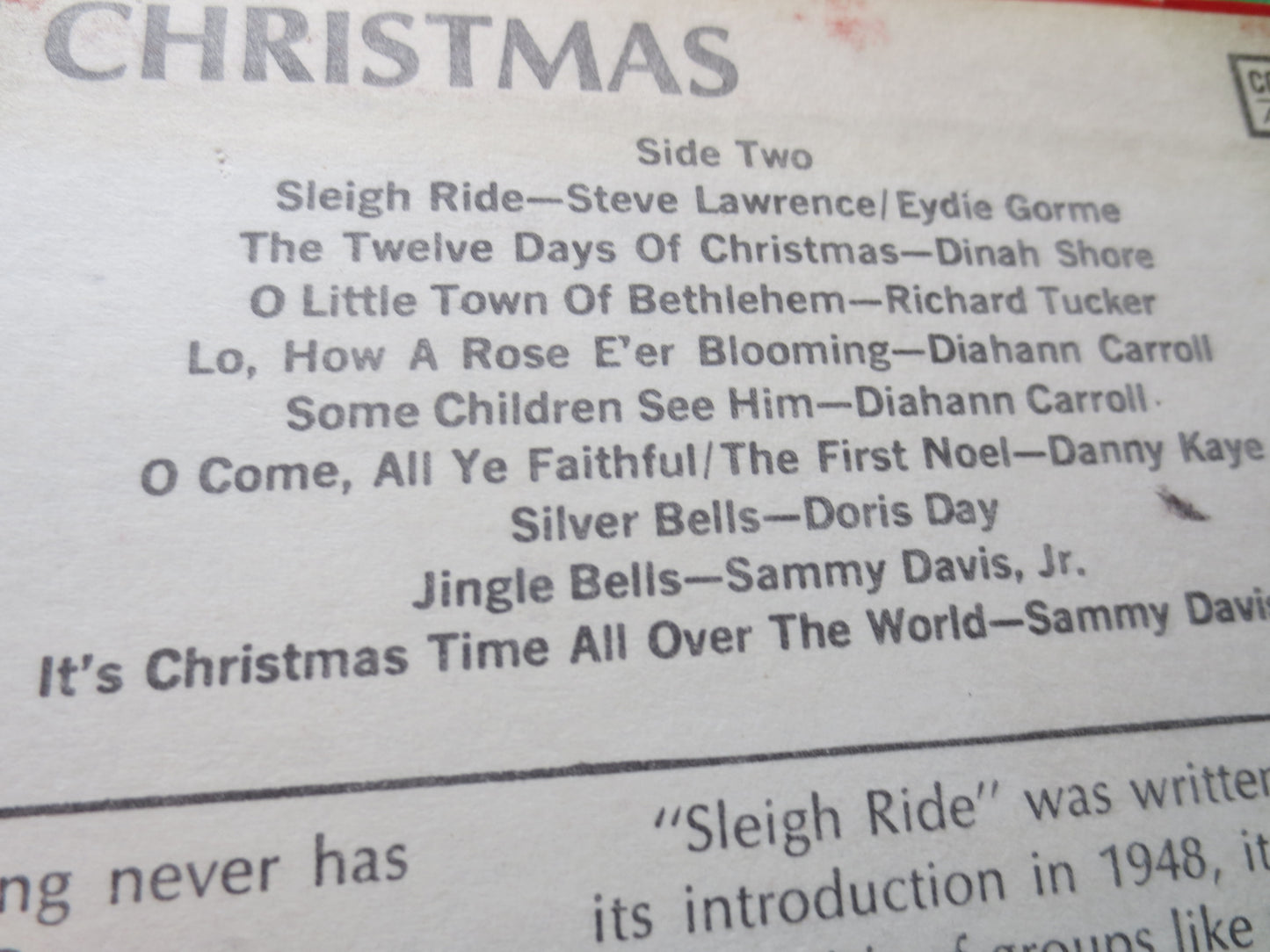 GREAT SONGS of, CHRISTMAS Album, Album 5, Christmas Songs, Christmas Record, Christmas Vinyl, Christmas Lp, 1966 Records