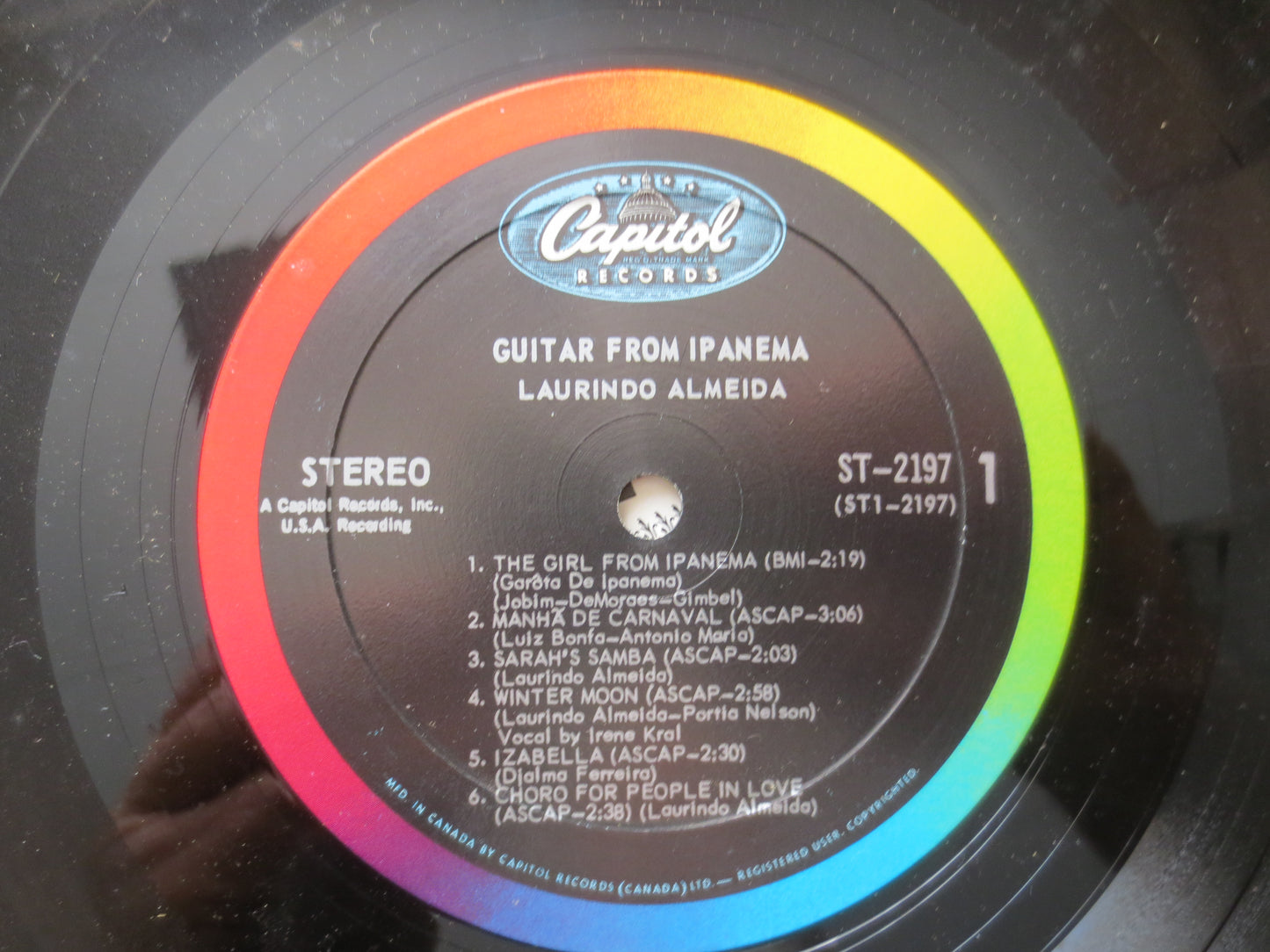 LAURINDO ALMEIDA, GUITAR from Ipanema, Laurindo Almeida Lp, Classical Guitar Lp, Classical Records, Records, 1964 Records