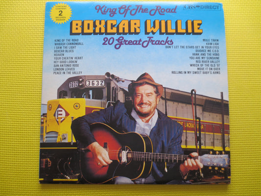 BOXCAR WILLIE, King of the Road, Country Records, Vintage Vinyl, Record Vinyl, Records, Vinyl Records, Vinyl, 1980 Records