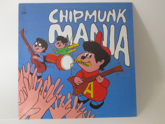 The CHIPMUNKS, CHIPMUNK MANIA, Kids Record, Kids Vinyl, Childrens Records, Childrens Album, Kids Album, Kid Lp, 1980 Record