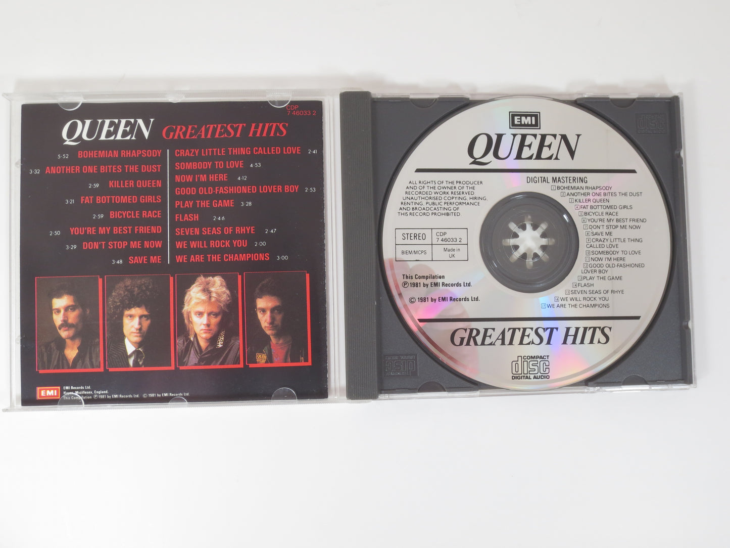 QUEEN, GREATEST Hits, QUEEN Cd, Freddie Mercury, Queen Album, Vintage Queen, Queen Lp, Rock, Rock Music Cd, 1985 Compact Disc