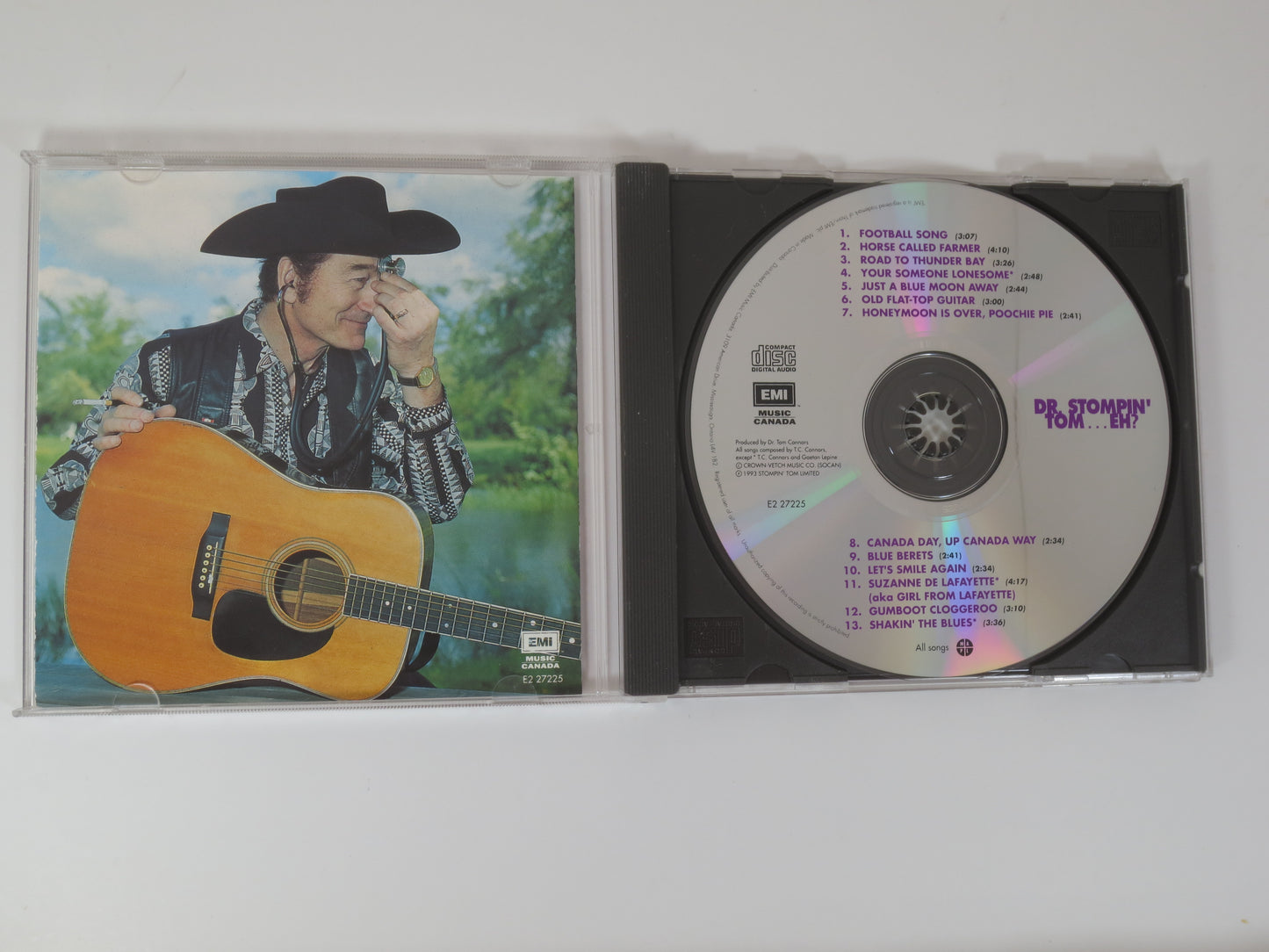 STOMPIN' TOM, Stompin' Tom Connors, Stompin' Tom Music, Stompin' Tom Songs, Stompin' Tom Cd, Country Music Cd, Vintage Cd, 1993 Compact Disc