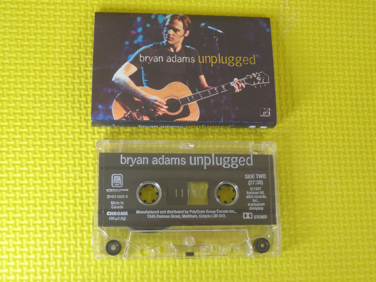 BRYAN ADAMS Tape, UNPLUGGED, Bryan Adams Album, Bryan Adams Music, Bryan Adams, Tape Cassette, Cassette, Tape, 1997 Cassette