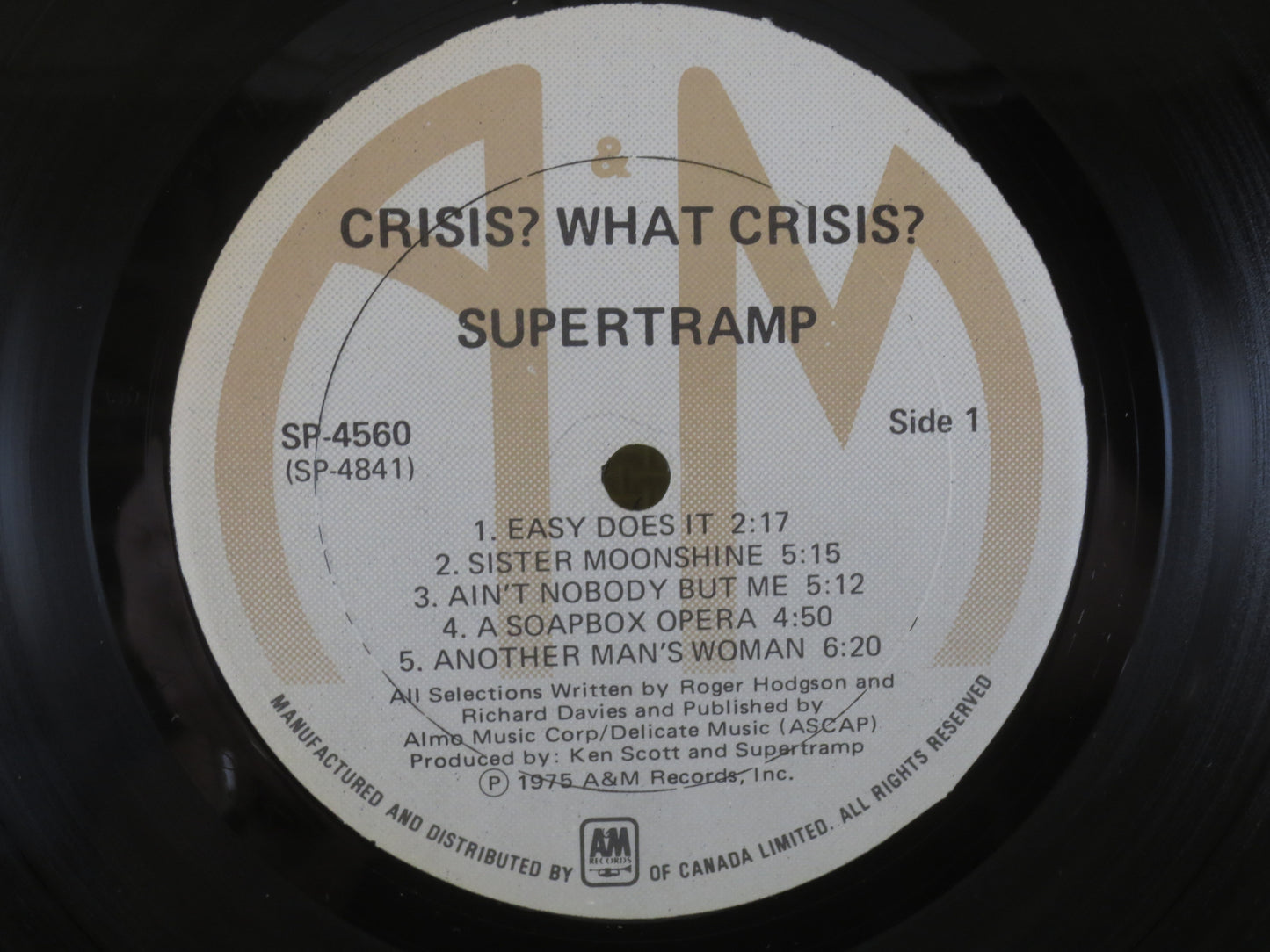 SUPERTRAMP, CRISIS What CRISIS, Supertramp Record, Lp, Supertramp Album, Supertramp Lp, Rock Record, Rock Vinyl, 1975 Album