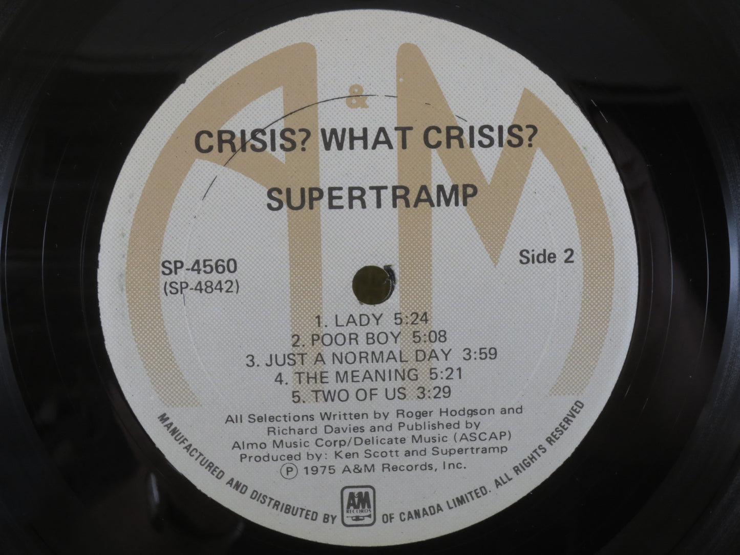 SUPERTRAMP, CRISIS What CRISIS, Supertramp Record, Lp, Supertramp Album, Supertramp Lp, Rock Record, Rock Vinyl, 1975 Album