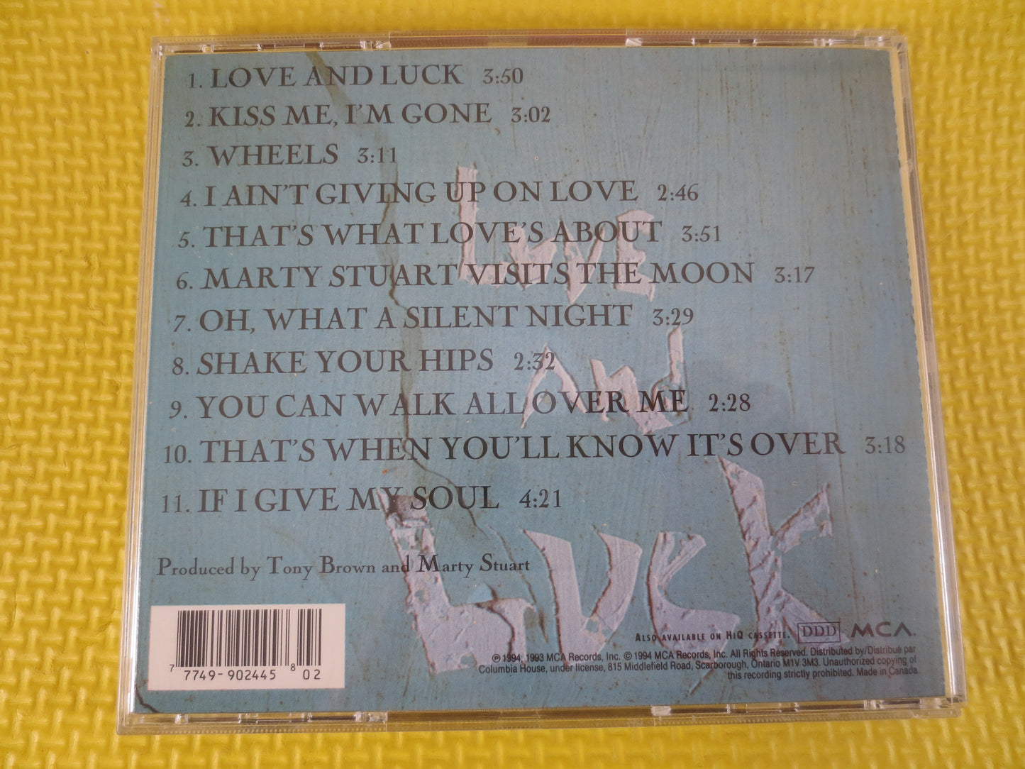 MARTY STUART, LOVE and Luck, Marty Stuart Cd, Marty Stuart Album, Marty Stuart Songs, Country Music Cd, Cd's, 1994 Compact Disc