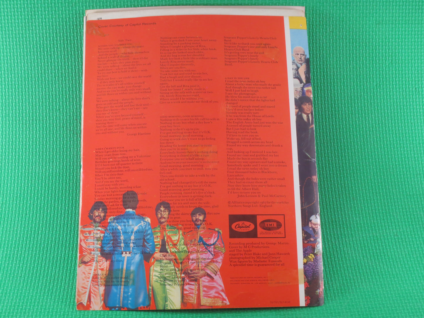 Vintage 1967 Song Book - The BEATLES - Sgt. PEPPERS Lonely Hearts Club Band, BEATLES Sheet Music, Beatles Music Book, Beatles Songbook