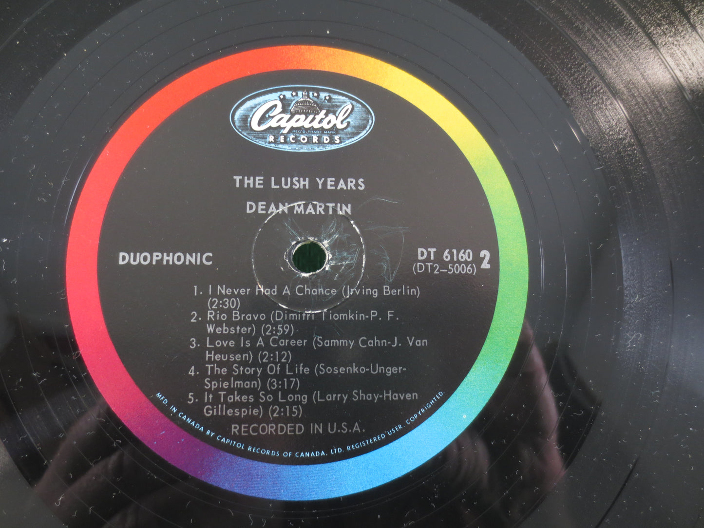 DEAN MARTIN, The LUSH Years, Jazz Records, Dean Martin Record, Dean Martin Album, Dean Martin lp, Vinyl Record, 1965 Record