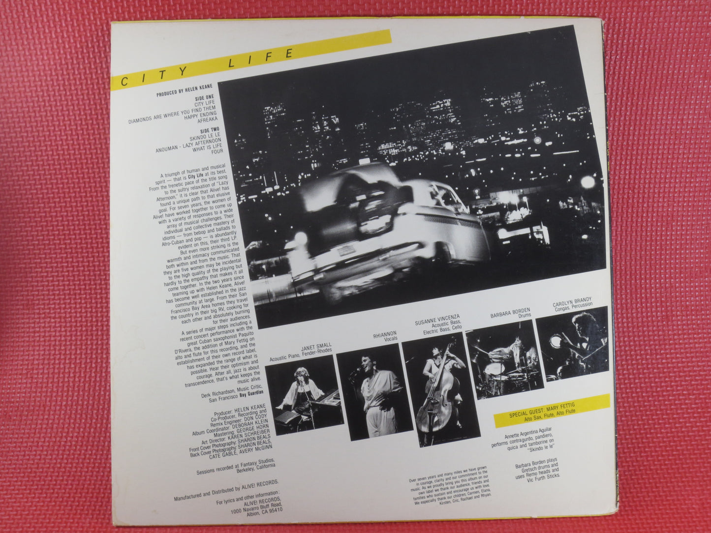 CITY LIFE, ALIVE, City Life Record, City Life Album, City Life Lp, Jazz Record, Jazz Lp, Afro-Cuban Record, 1982 Records