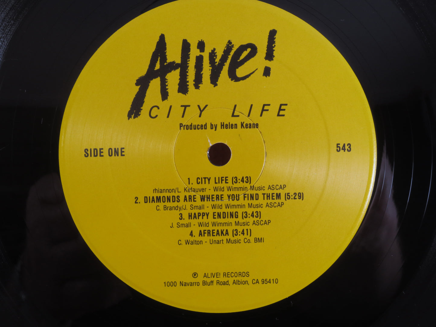 CITY LIFE, ALIVE, City Life Record, City Life Album, City Life Lp, Jazz Record, Jazz Lp, Afro-Cuban Record, 1982 Records