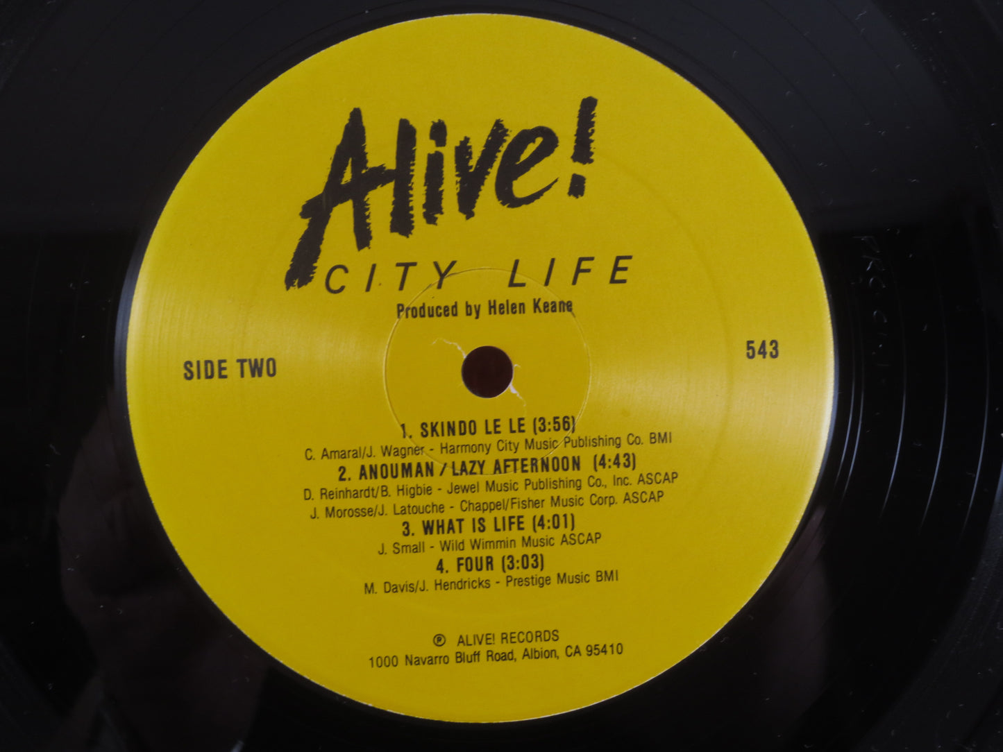 CITY LIFE, ALIVE, City Life Record, City Life Album, City Life Lp, Jazz Record, Jazz Lp, Afro-Cuban Record, 1982 Records