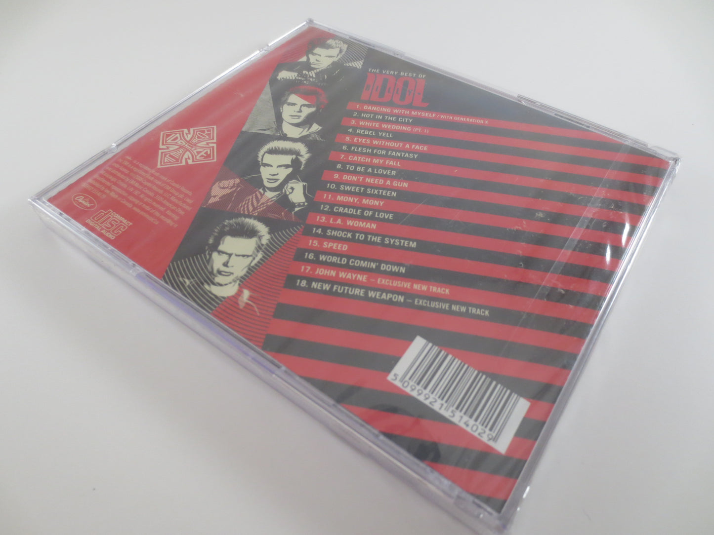 BILLY IDOL, Still SEALED, Greatest Hits, Billy Idol Cd, Billy Idol Lp, Billy Idol Album, Billy Idol Hits, Rock Music Cd, Rock Compact Disc