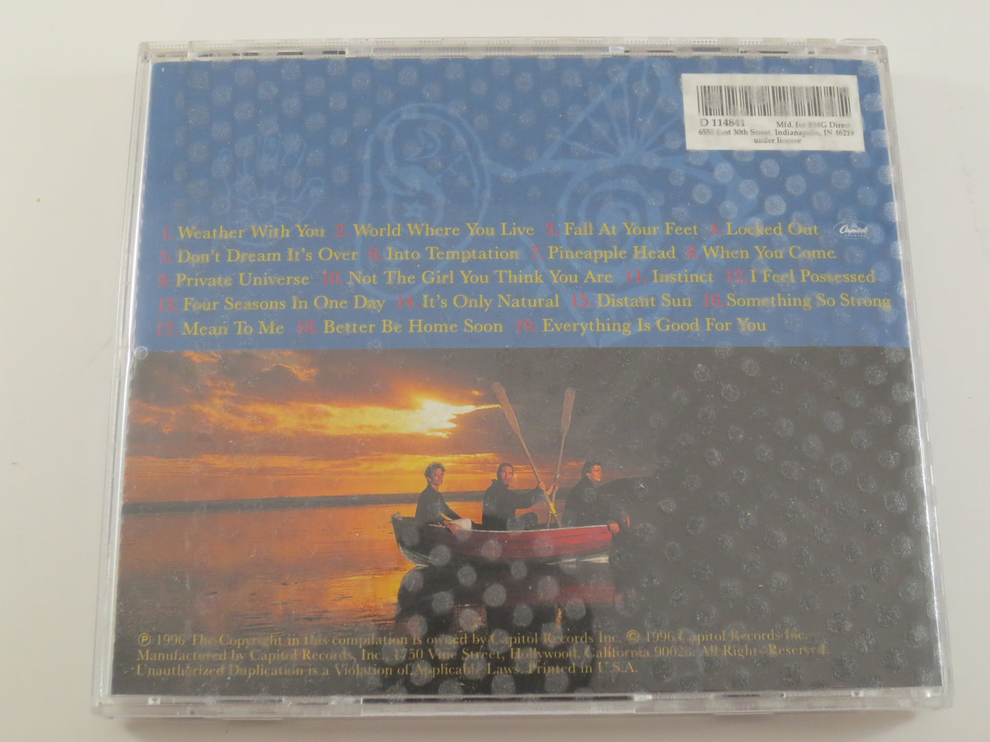 CROWDED HOUSE, GREATEST Hits, Crowded House Cd, Crowded House Album, Crowded House Hits, Crowded House Songs, Vintage Cd, 1996 Compact Disc