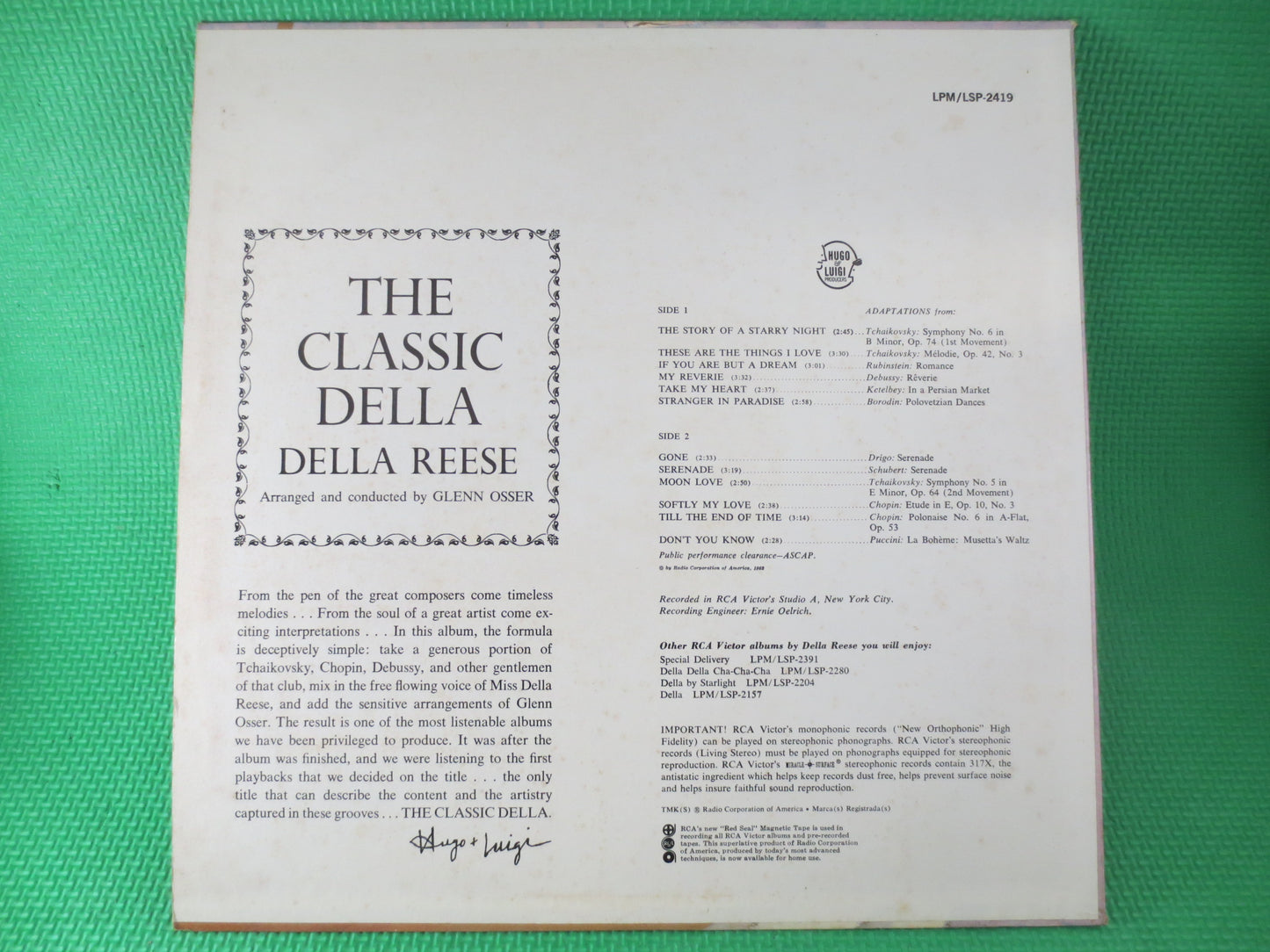 DELLA REESE, The CLASSIC Della, Della Reese Lp, Della Reese Song, Della Reese Records, Della Reese Album, Della Reese Music, Lp, 1962 Record