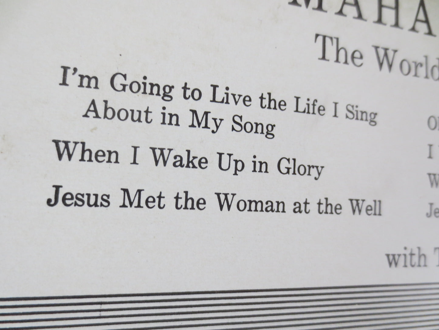 MAHALIA JACKSON, World's GREATEST Gospel Singer, Mahalia Jackson Lp, Mahalia Jackson Song, Gospel Records, Gospel Album, Lp, 1955 Records