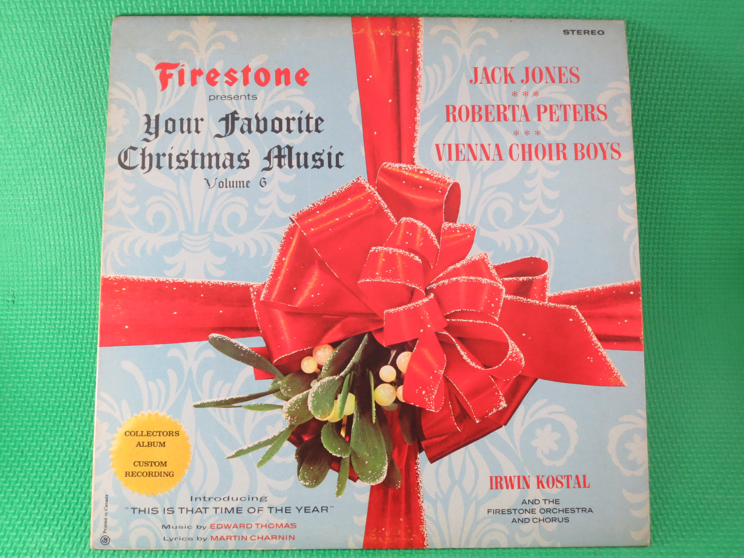 FAVORITE CHRISTMAS, CAROLS, Christmas Music, Voice of Firestone, Volume 6, Christmas Songs, Christmas Carols, Christmas Lp, Lp, 1966 Records