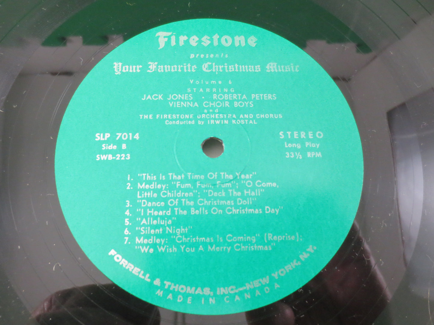 FAVORITE CHRISTMAS, CAROLS, Christmas Music, Voice of Firestone, Volume 6, Christmas Songs, Christmas Carols, Christmas Lp, Lp, 1966 Records