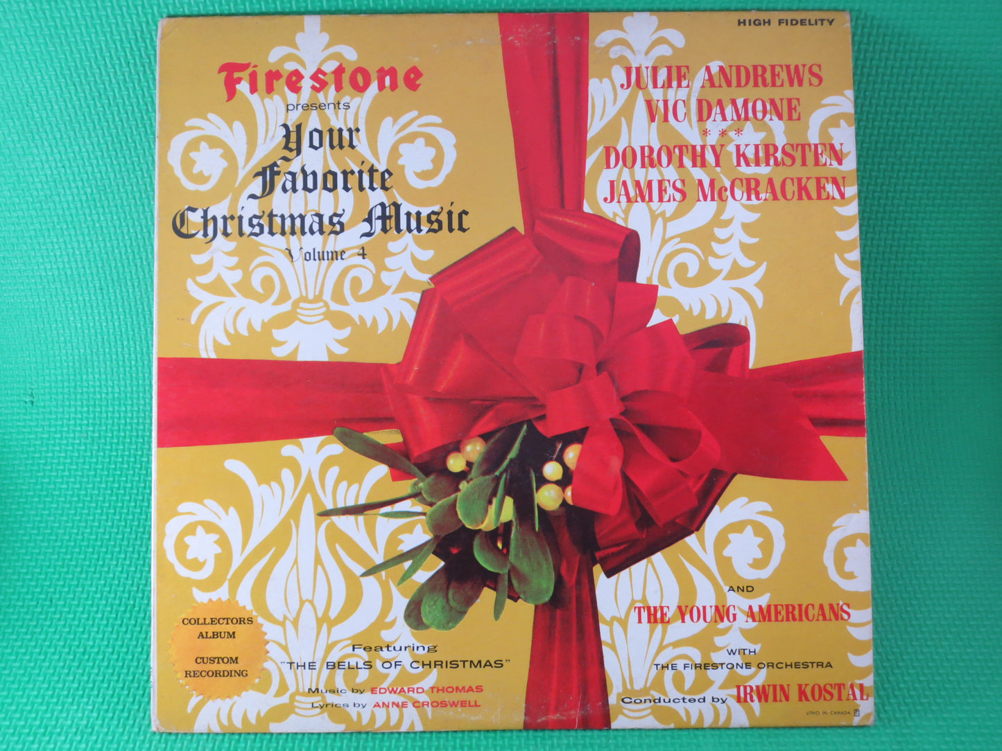 FAVORITE CHRISTMAS, CAROLS, Christmas Music, Voice of Firestone, Volume 4, Christmas Songs, Christmas Carols, Christmas Lp, Lp, 1966 Records