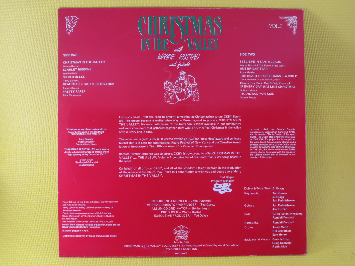 CHRISTMAS ALBUM, CHRISTMAS Songs, Christmas Record, Christmas Vinyl, Christmas Lp, Wayne Rostad Album, Christmas Songs, Lps, 1987 Records