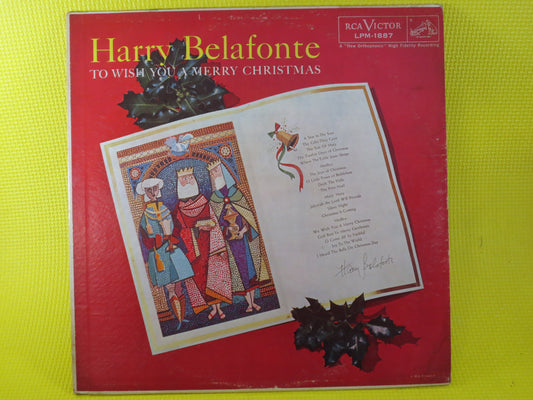 HARRY BELAFONTE, Merry CHRISTMAS, Harry Belafonte Lp, Calypso Christmas, Reggae Christmas, Christmas Album, Vintage Records, 1958 Records