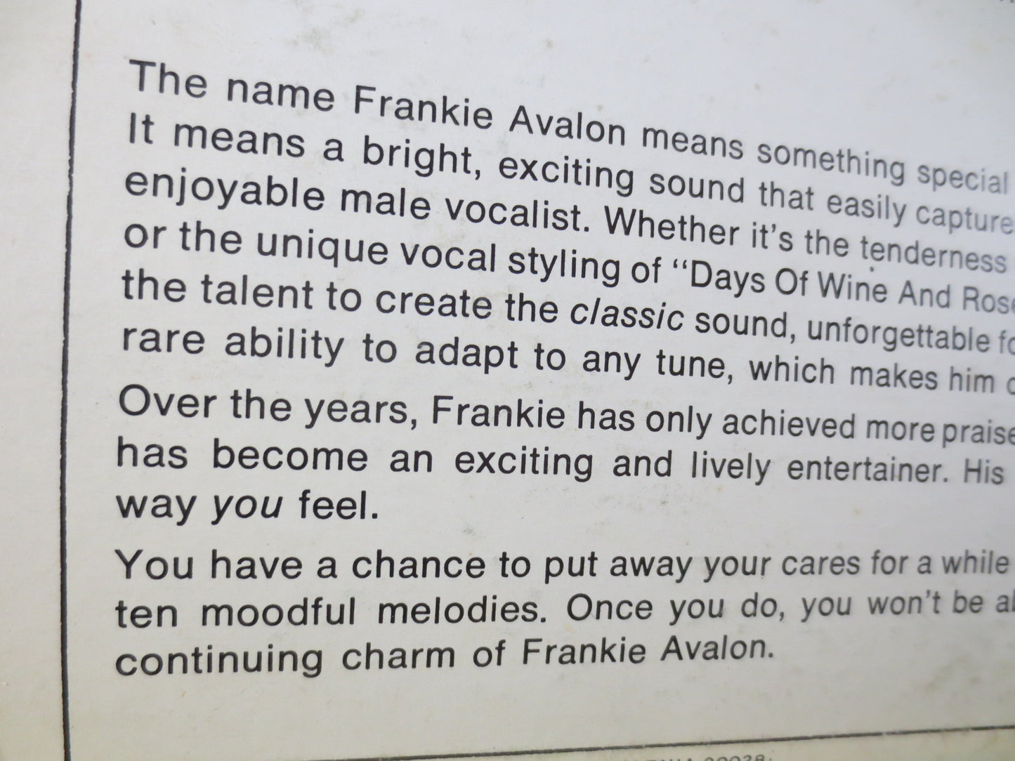 FRANKIE AVALON, VENUS, Frankie Avalon Album, Frankie Avalon Lp, Frankie Avalon Hits, Frankie Avalon Songs, Beach Music Album, 1969 Records