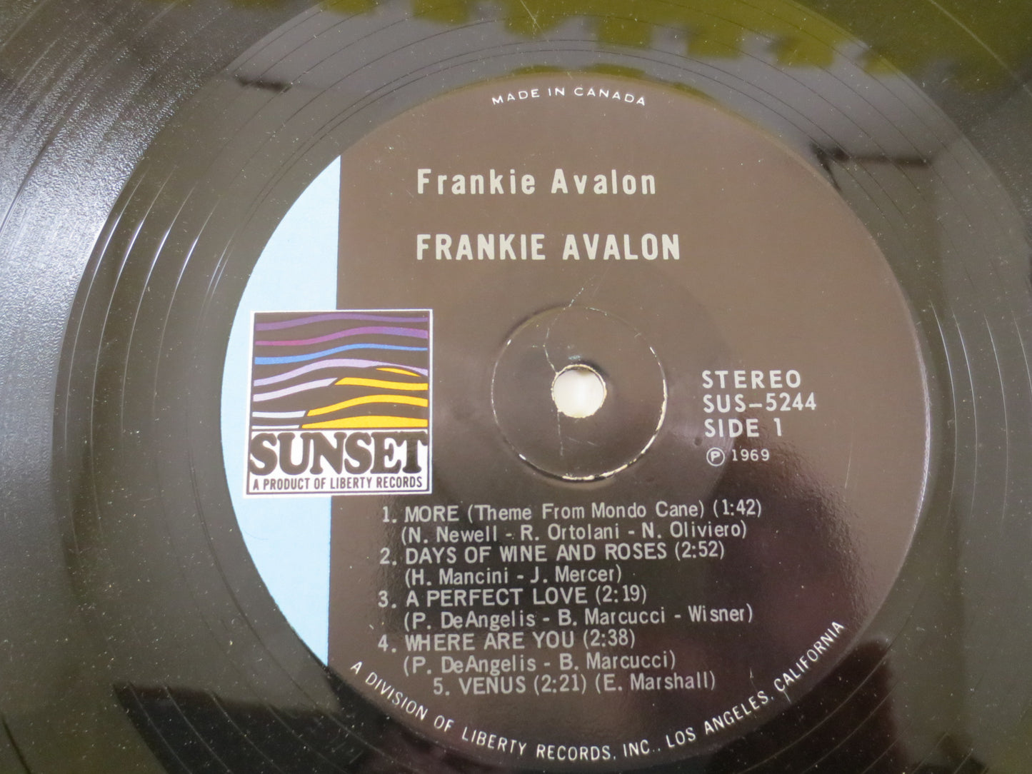 FRANKIE AVALON, VENUS, Frankie Avalon Album, Frankie Avalon Lp, Frankie Avalon Hits, Frankie Avalon Songs, Beach Music Album, 1969 Records