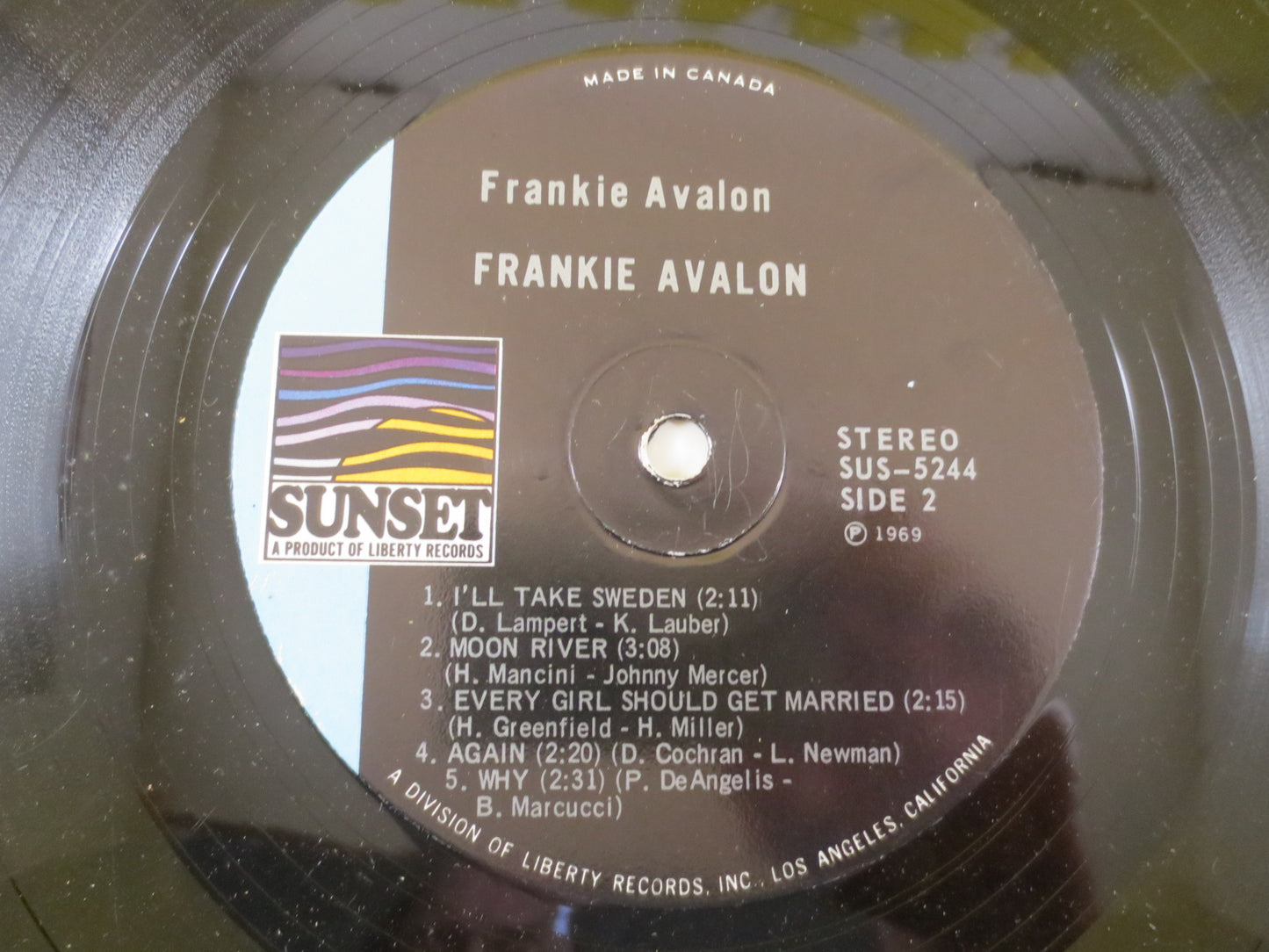 FRANKIE AVALON, VENUS, Frankie Avalon Album, Frankie Avalon Lp, Frankie Avalon Hits, Frankie Avalon Songs, Beach Music Album, 1969 Records