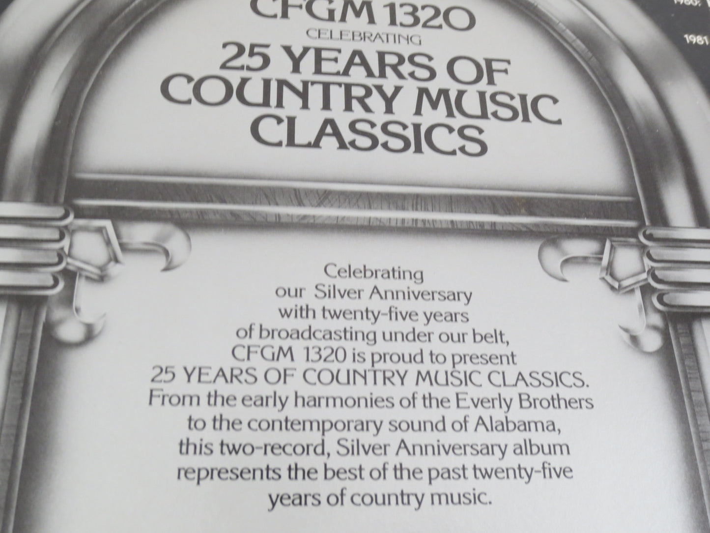 25 YEARS of COUNTRY Music Classics, CFGM 1320, 2 Records, Country Album, Country Record, Classic Country Lp, Country Music Lp, 1982 Record