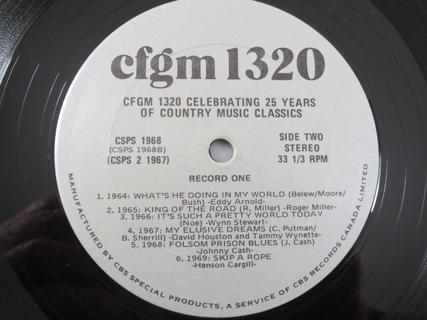 25 YEARS of COUNTRY Music Classics, CFGM 1320, 2 Records, Country Album, Country Record, Classic Country Lp, Country Music Lp, 1982 Record