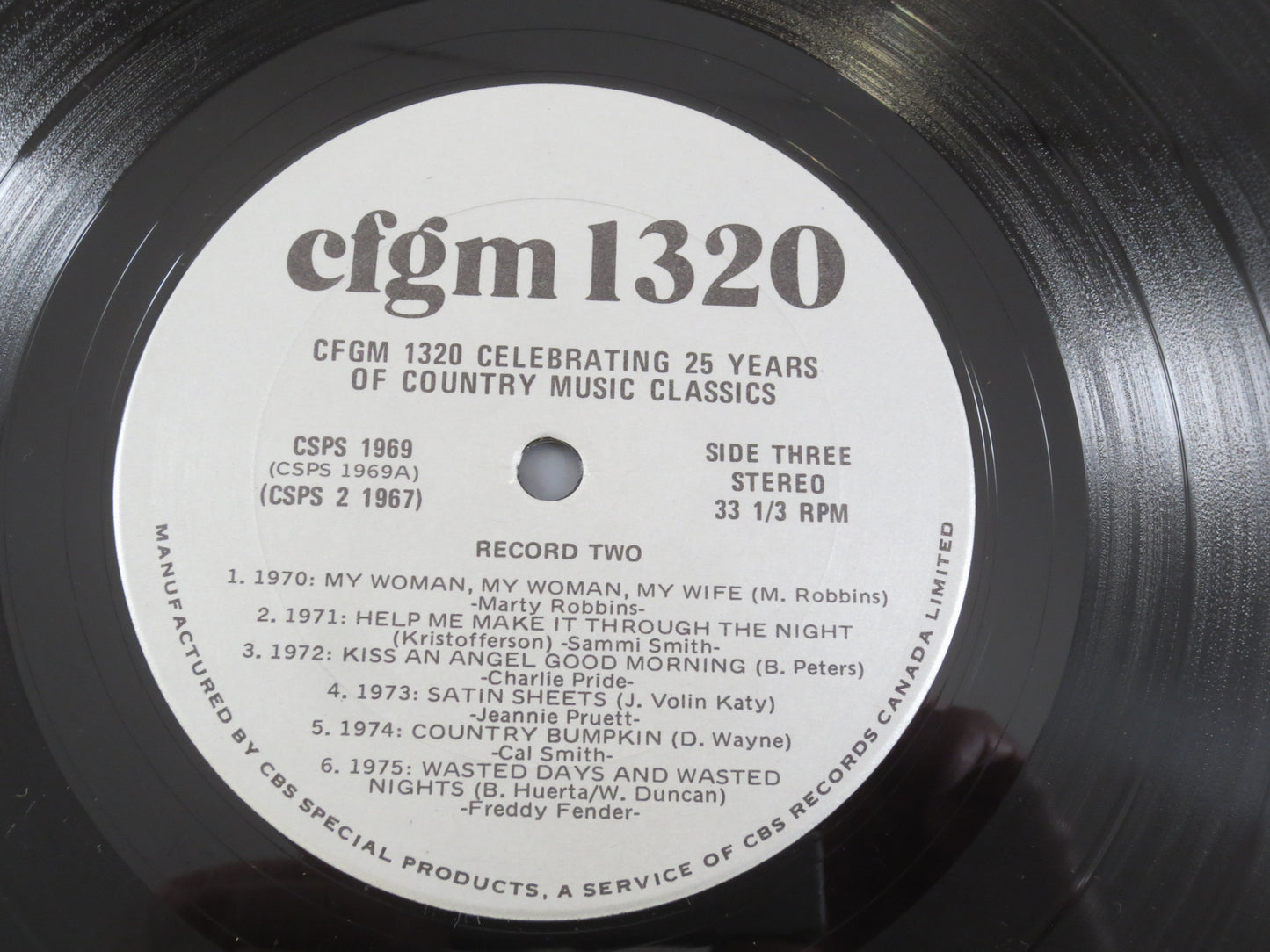 25 YEARS of COUNTRY Music Classics, CFGM 1320, 2 Records, Country Album, Country Record, Classic Country Lp, Country Music Lp, 1982 Record