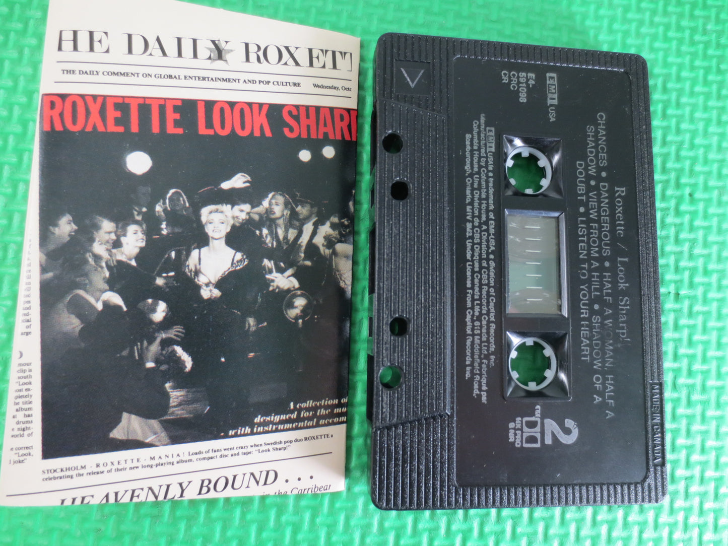 ROXETTE, Look SHARP, ROXETTE Tape, Roxette Cassette, Rock Cassette, Rock Tape, Rock Album, Tape Cassette, Cassette Tapes, 1988 Cassette