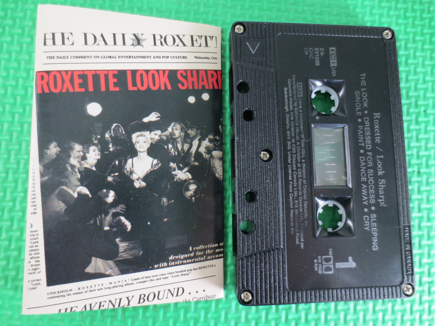 ROXETTE, Look SHARP, ROXETTE Tape, Roxette Cassette, Rock Cassette, Rock Tape, Rock Album, Tape Cassette, Cassette Tapes, 1988 Cassette