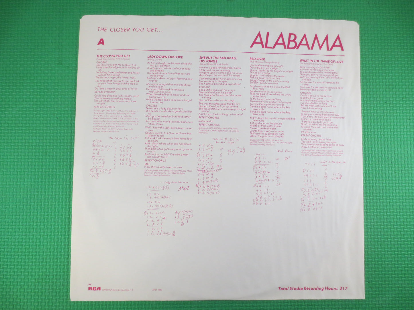 ALABAMA, The Closer YOU Get, ALABAMA Record, Alabama Album, Alabama Lp, Alabama Vinyl, Country Records, Alabama Songs, Country, 1983 Records