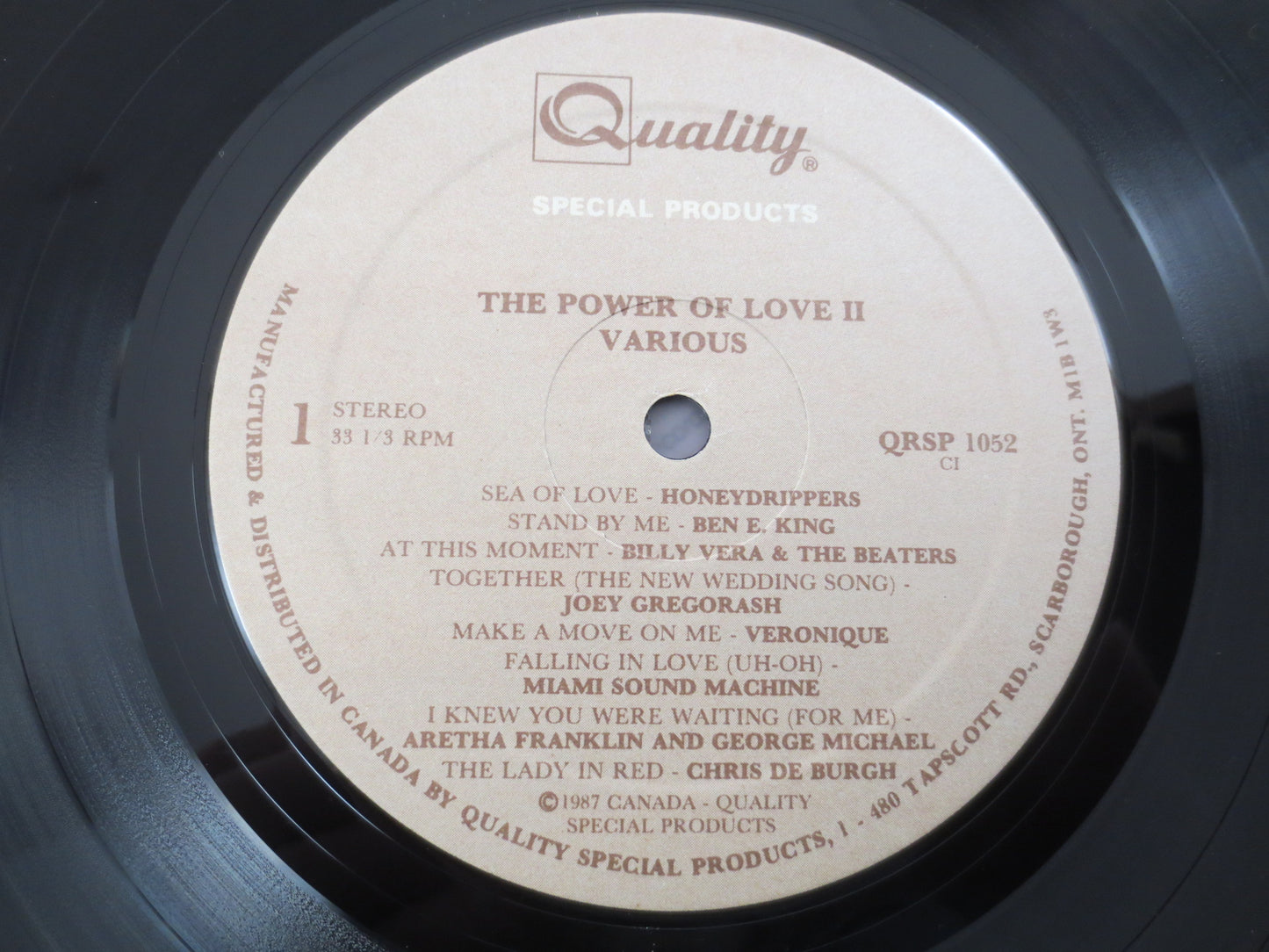 POWER of LOVE, Radio CHOK 1070, Promotion Album, Joey Gregorash Album, Aretha Franklin Song, Heart Records, Simply Red Record, 1987 Records