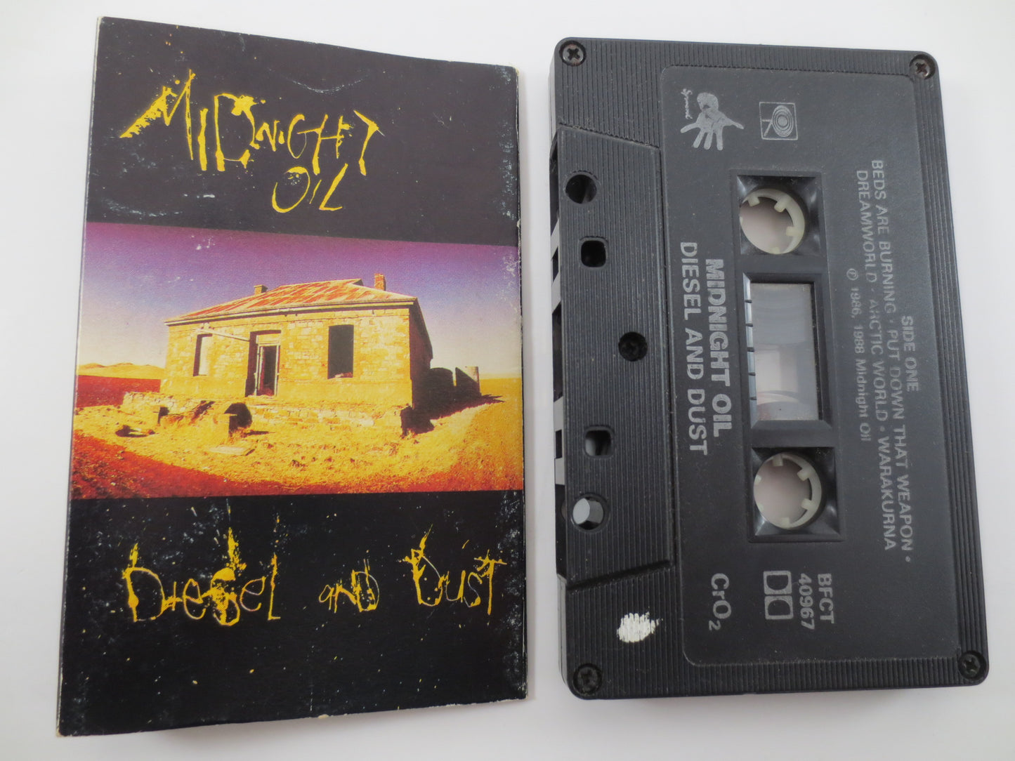 MIDNIGHT OIL, DIESEL and Dust, Midnight Oil Tape, Midnight Oil Album, Midnight Oil Song, Tape Cassette, Tapes, Cassette Tape, 1988 Cassette