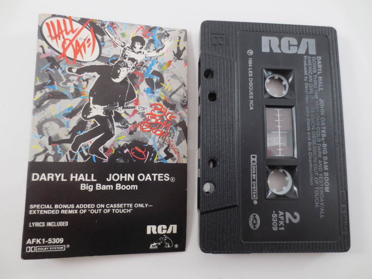 HALL and OATES Tape, Big BAM Boom, Hall and Oates Album, Hall and Oates Music, Rock Lp, Tape Cassette, Tapes, Cassette Tapes, 1984 Cassette