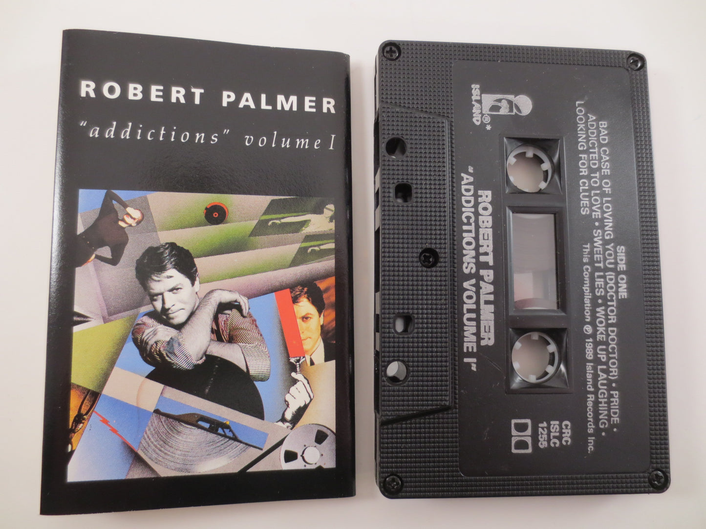 ROBERT PALMER, ADDICTIONS, Robert Palmer Tape, Robert Palmer Music, Robert Palmer Hits, Robert Palmer Songs, Cassette Tape, 1989 Cassette