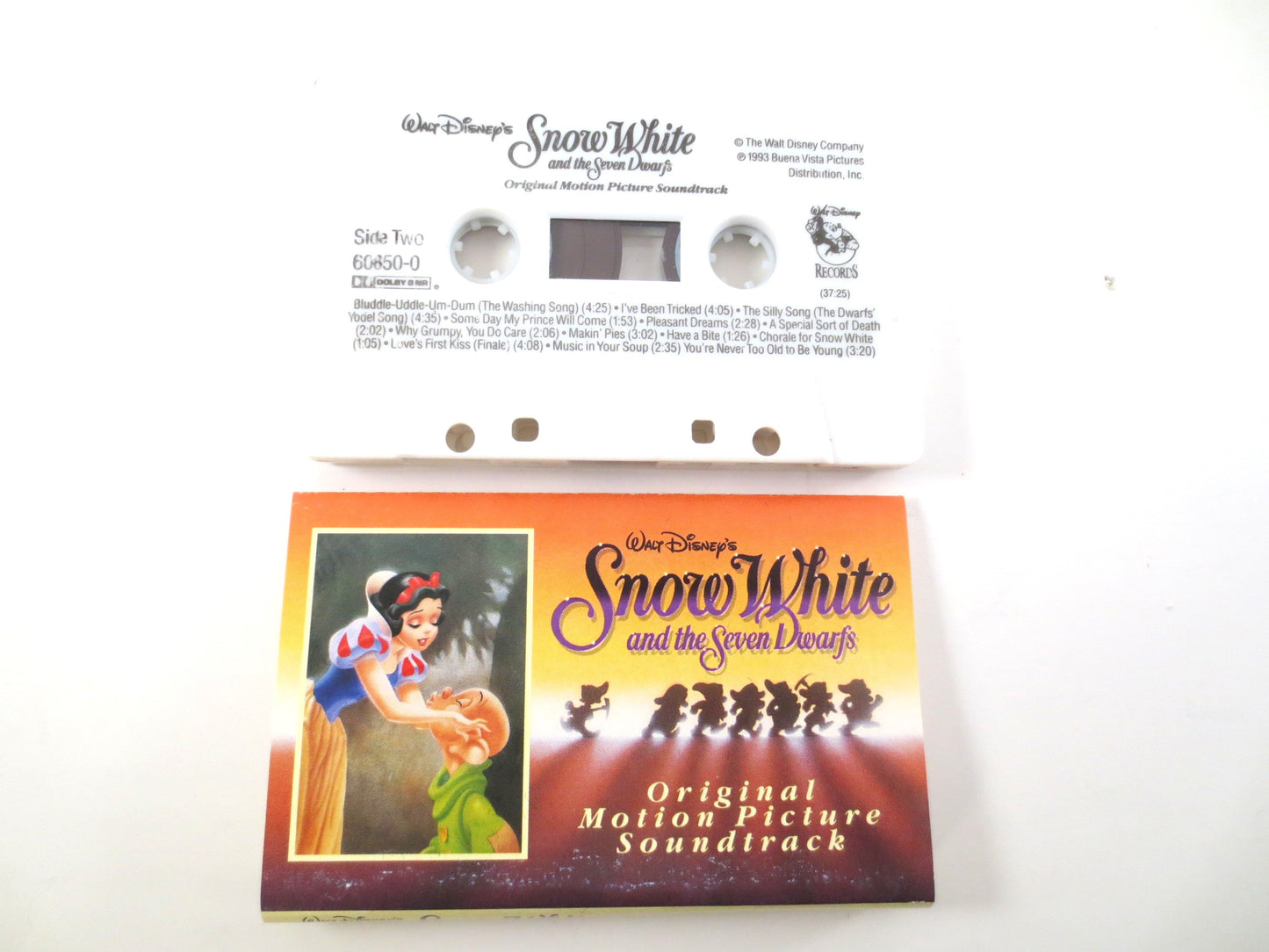 SNOW WHITE, Seven DWARFS, Snow White Tape, Disney Cassette, Disney Tapes, Children's Cassette, Children's Tape, Cassette Tape, 1993 Cassette