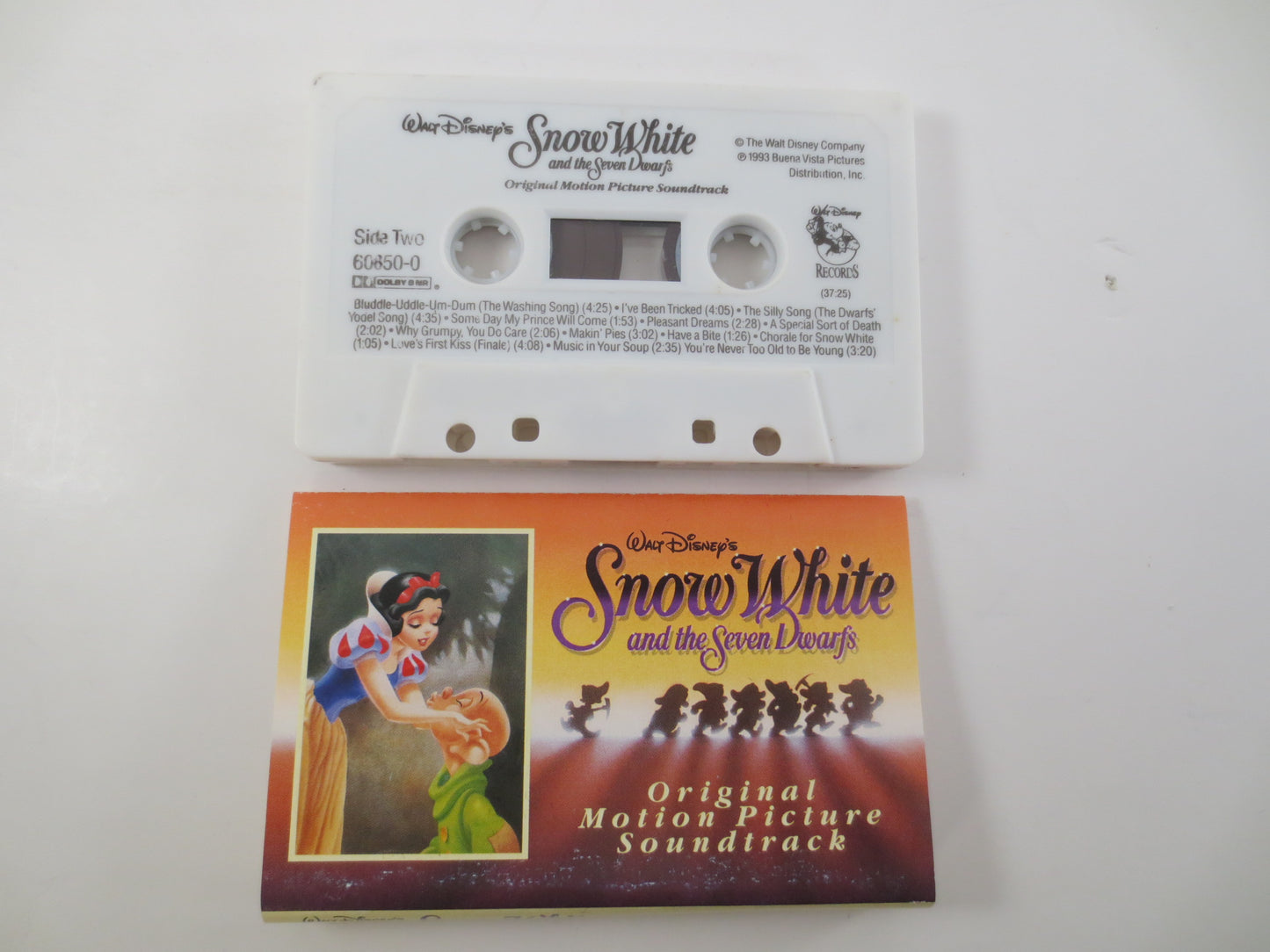 SNOW WHITE, Seven DWARFS, Snow White Tape, Disney Cassette, Disney Tapes, Children's Cassette, Children's Tape, Cassette Tape, 1993 Cassette