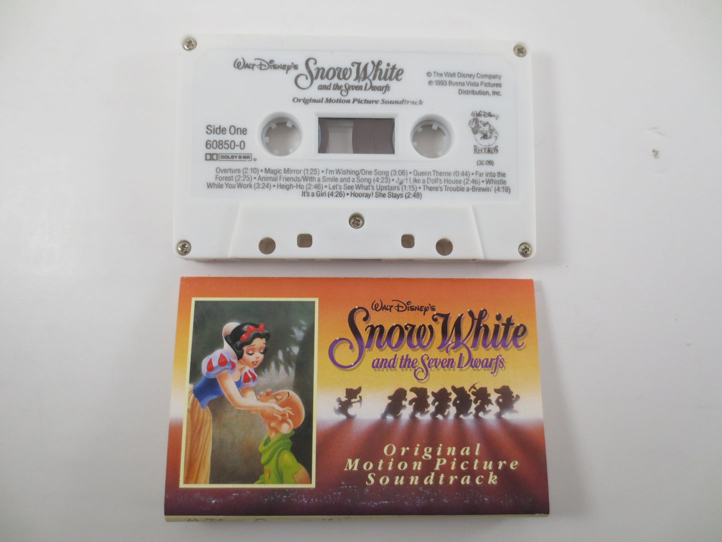 SNOW WHITE, Seven DWARFS, Snow White Tape, Disney Cassette, Disney Tapes, Children's Cassette, Children's Tape, Cassette Tape, 1993 Cassette