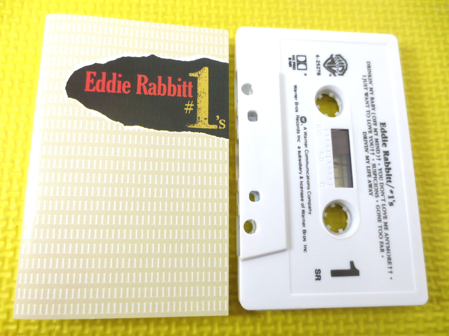 EDDIE RABBITT, Number 1's, EDDIE Rabbitt Tape, Eddie Rabbitt Album, Tape Cassette, Country Cassette, Tape, Cassette Tapes, 1985 Cassette