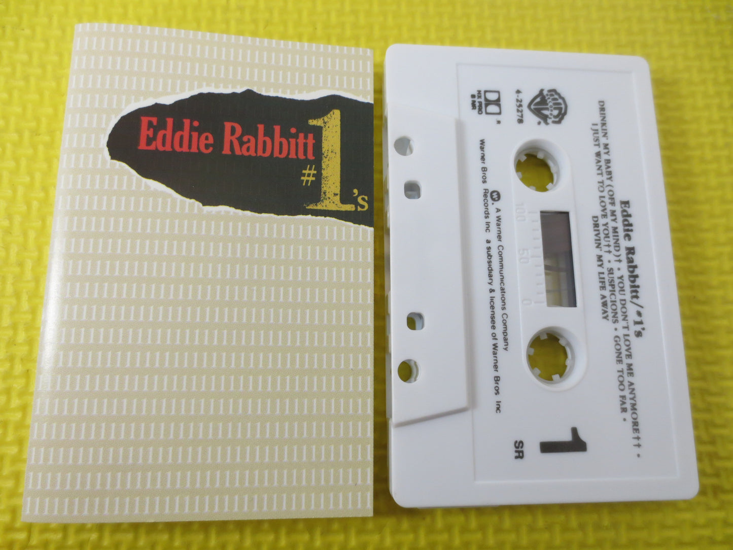 EDDIE RABBITT, Number 1's, EDDIE Rabbitt Tape, Eddie Rabbitt Album, Tape Cassette, Country Cassette, Tape, Cassette Tapes, 1985 Cassette