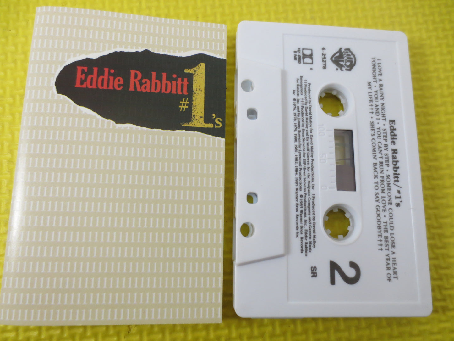 EDDIE RABBITT, Number 1's, EDDIE Rabbitt Tape, Eddie Rabbitt Album, Tape Cassette, Country Cassette, Tape, Cassette Tapes, 1985 Cassette