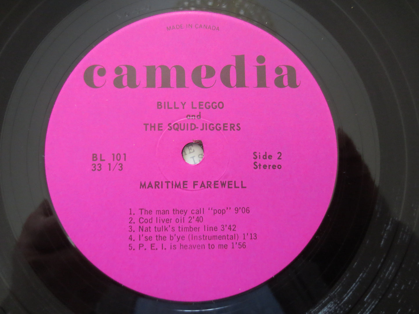 BILLY LEGGO, The SQUID Jiggers, Maritime Farewell, Billy Leggo Records, Billy Leggo Albums, Billy Leggo Lp, 1968 Records