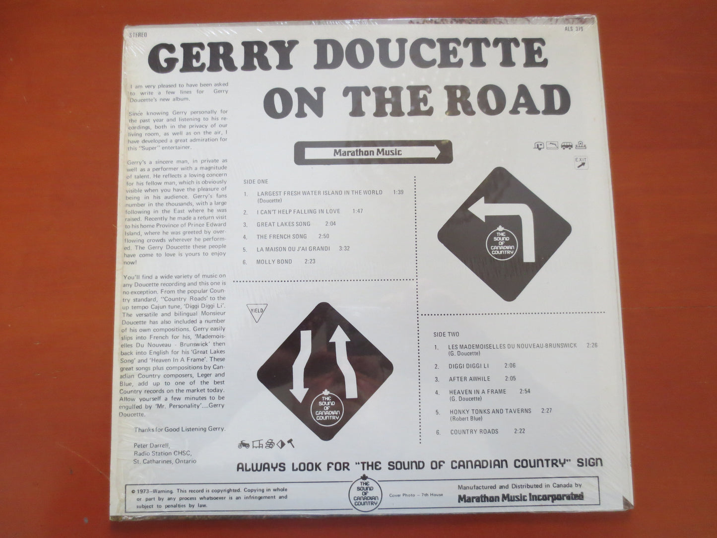 GERRY DOUCETTE, On The Road, GERRY Doucette Album, Gerry Doucette Lp, Country Records, Country Album, Vinyl, 1973 Records