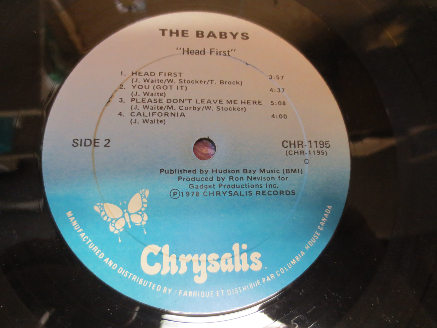 The BABY's, HEAD FIRST, The Baby's Album, The Baby's Record, The Baby's Lp, Rock Records, Rock Albums, Lp's, 1978 Records