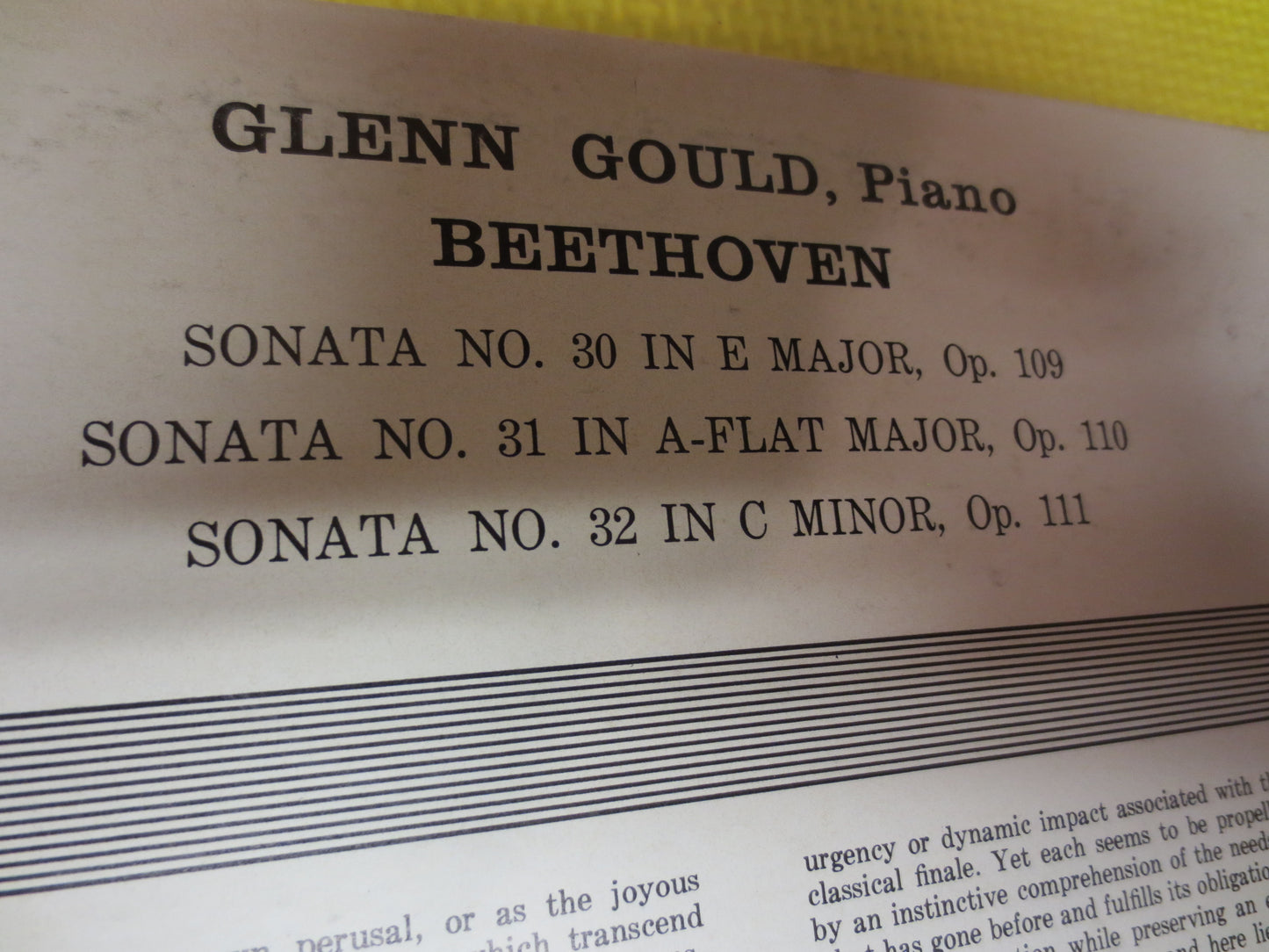 GLENN GOULD, Sonata No. 30 In E Major, Op. 109 / Sonata No. 31 In A-Flat Major, Op. 110 / Sonata No. 32 In C Minor, Op. 111